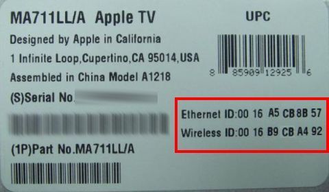 Apple TV: How to find your Wireless MAC address